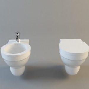 VH252. Mô hình 3D Toilet và bồn rửa vệ sinh - tải miễn phí