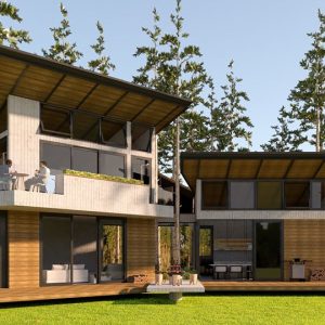3305 Exterior Villa Scene Sketchup Model By CaDui Free Download 1