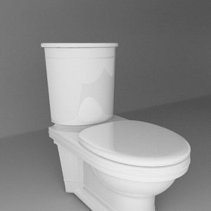 VH233.Mô hình 3D Toilet và bồn rửa vệ sinh