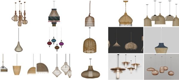 4182.Ceiling Lights Collection Sketchup File free download by Cuong CoVua 1