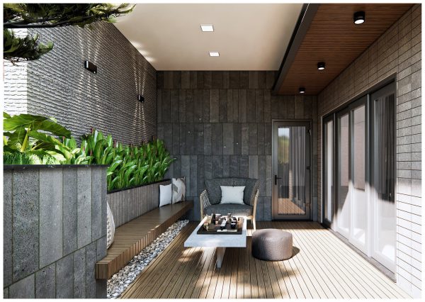 4269 Exterior Balcony Garden Scene Sketchup Model by Tuan Nguyen 2