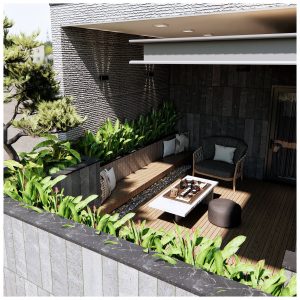 4269 Exterior Balcony Garden Scene Sketchup Model by Tuan Nguyen 4